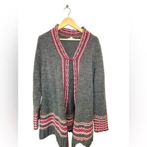 Charter Club Gray and Pink Cardigan